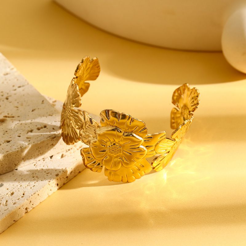 Bracelet 1# Stainless Steel Pleated Round Bracelet