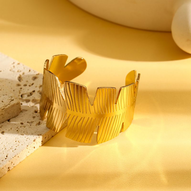 Bracelet 1# Stainless Steel Pleated Round Bracelet