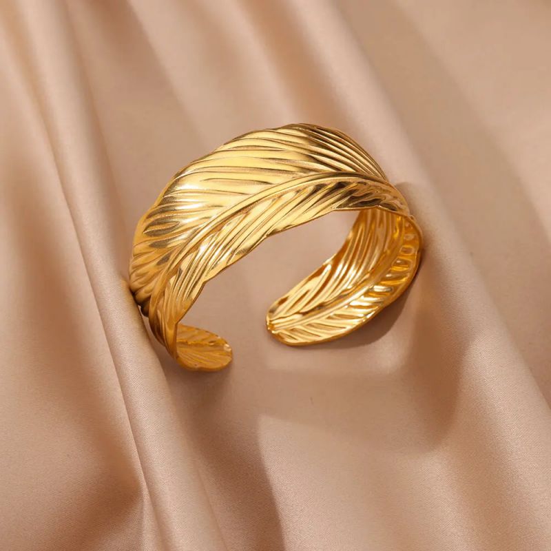 Bracelet 1# Stainless Steel Textured Round Bracelet