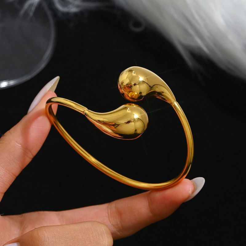 Bracelet 1# Titanium Steel Round Bracelet Set With Diamonds