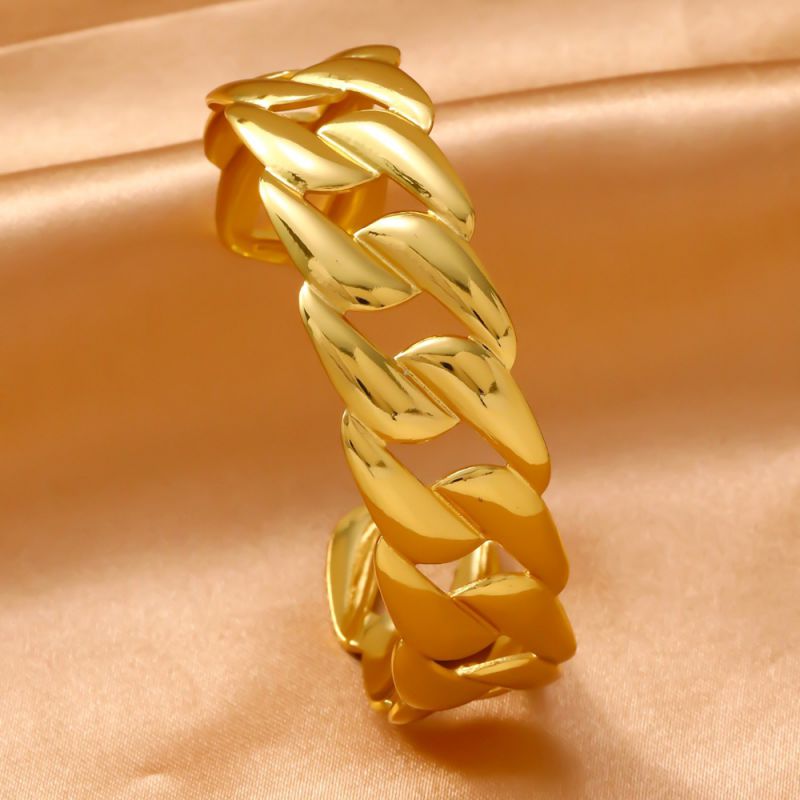 Bracelet 1# Titanium Steel Wide Round Bracelet