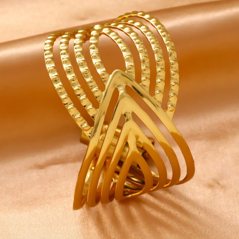 Bracelet 1# Titanium Steel Wide Round Bracelet