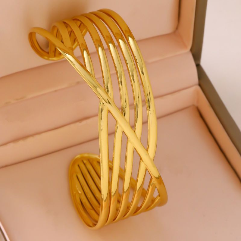 Bracelet 1# Titanium Steel Wide Round Bracelet