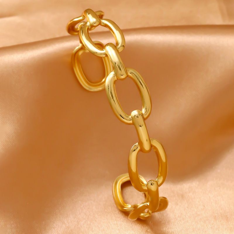 Bracelet 1# Titanium Steel Wide Round Bracelet