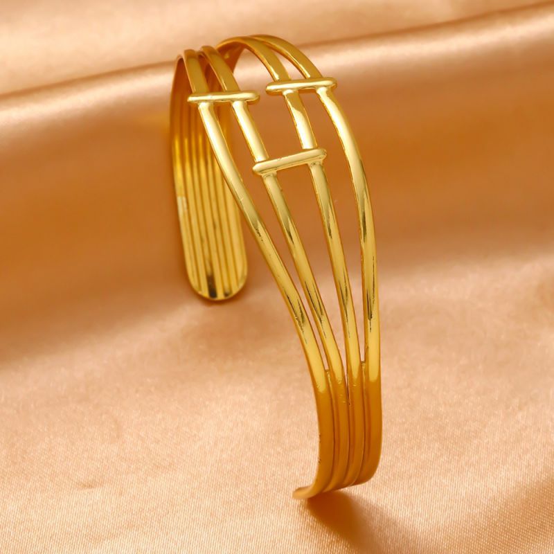 Bracelet 1# Titanium Steel Wide Round Bracelet