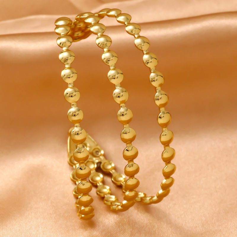 Bracelet 1# Titanium Steel Wide Round Bracelet