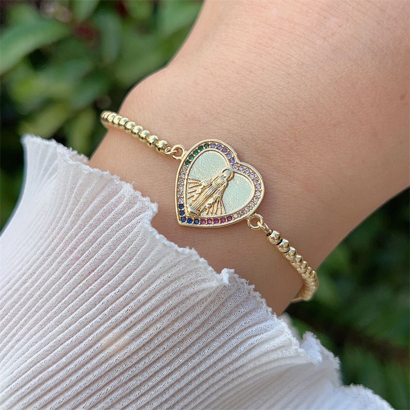 Bracelet #2 Copper Diamond-encrusted Portrait Bracelet