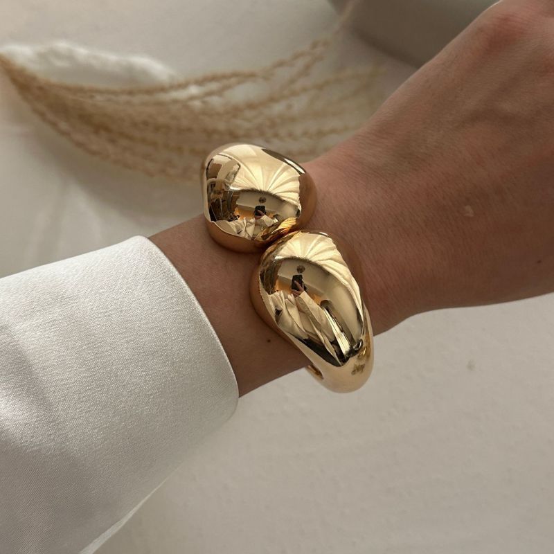 Bracelet Gold 1 Alloy Smooth Irregular Bracelet