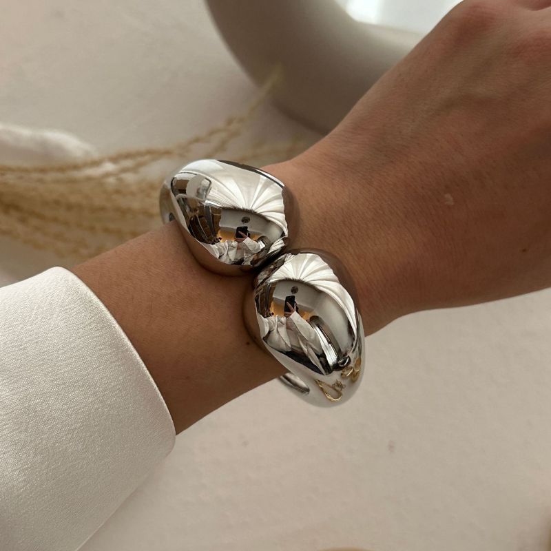 Bracelet Gold 1 Alloy Smooth Irregular Bracelet