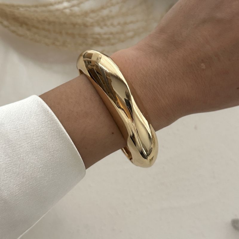 Bracelet Gold 1 Alloy Smooth Irregular Bracelet