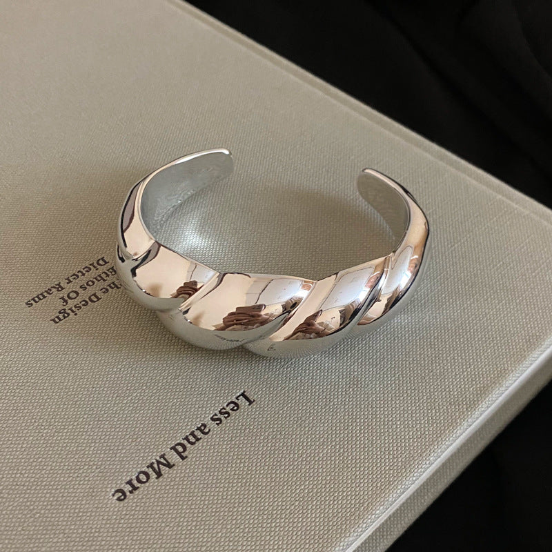 Bracelet - Gold - Pattern Acrylic Textured Round Bracelet