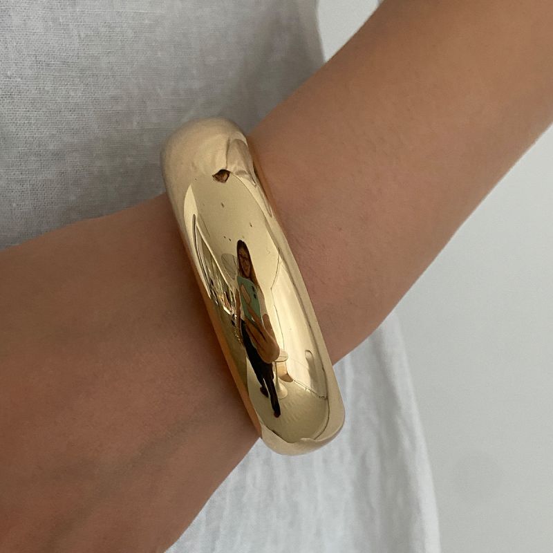 Brown Irregular Smudged Faceted Bracelet