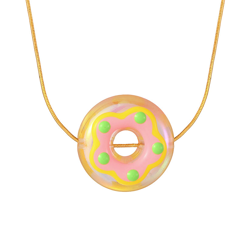 Color 1 Transparent Donut Necklace