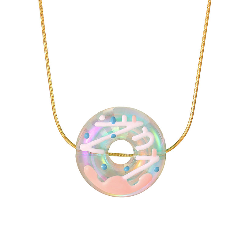 Color 1 Transparent Donut Necklace