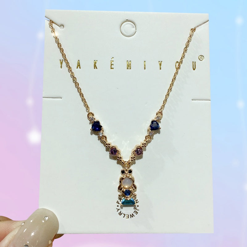 Color Alice Series Necklace With Copper And Zircon