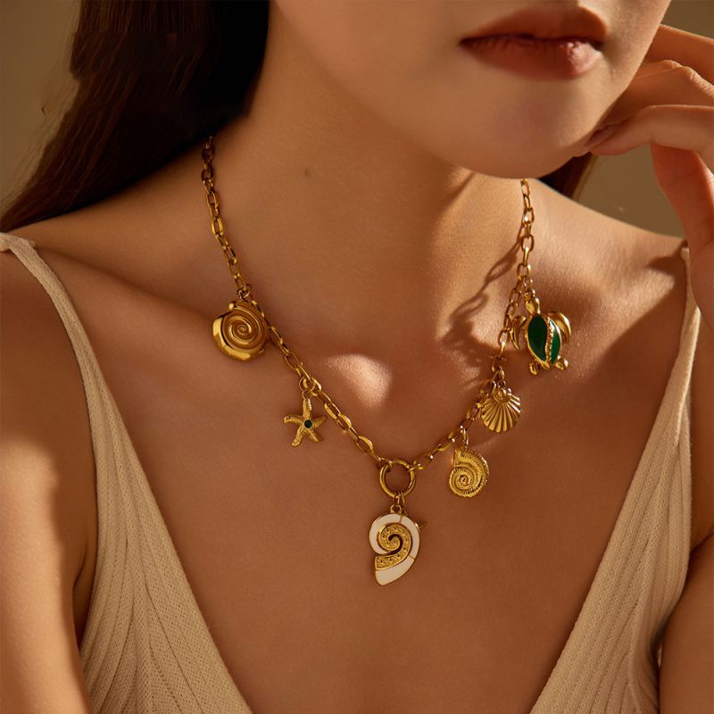 Conch Stainless Steel Conch Pendant (without Chain)