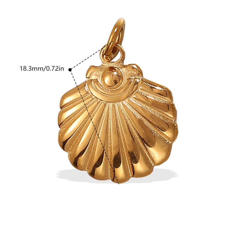 Conch Stainless Steel Conch Pendant (without Chain)