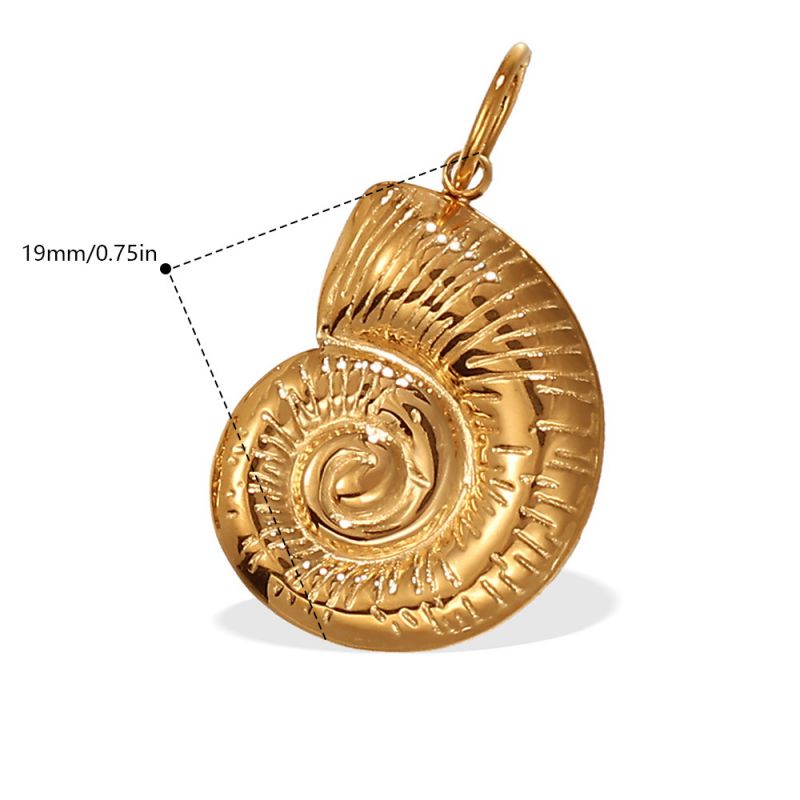 Conch Stainless Steel Conch Pendant (without Chain)