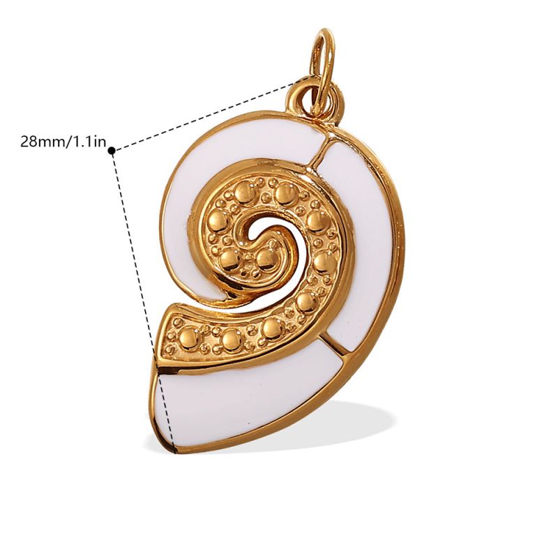 Conch Stainless Steel Conch Pendant (without Chain)