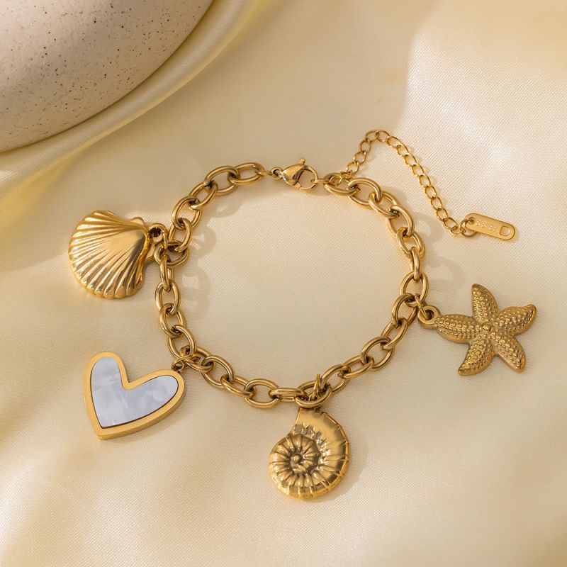 Double Heart Bracelet Gold Double Heart Bracelet