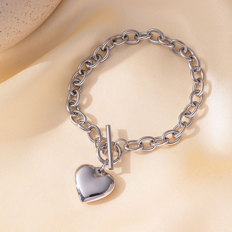 Double Heart Bracelet Gold Double Heart Bracelet