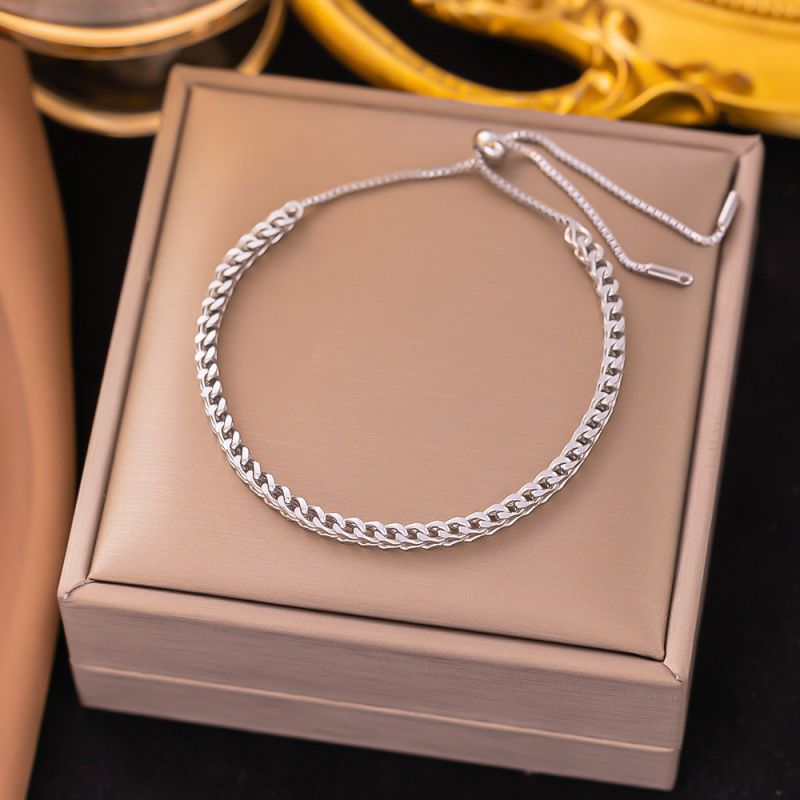 Double Heart Bracelet Gold Titanium Steel Double Heart Bracelet