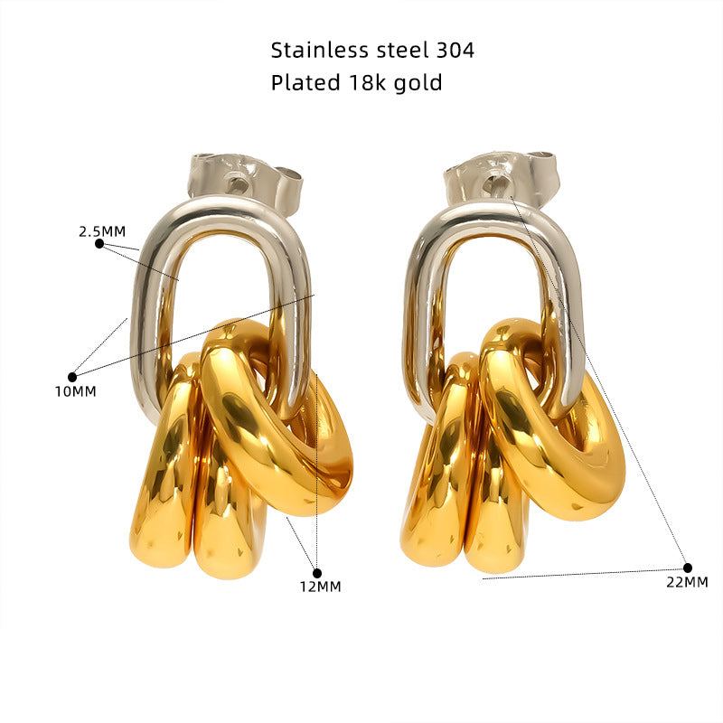 Earring #1 304 Stainless Steel Hoop Earrings