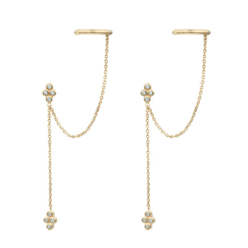 Earring 1# Copper Diamond Teardrop Earrings