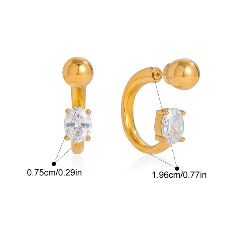 Earring #1 Stainless Steel C-shaped Ear Clips