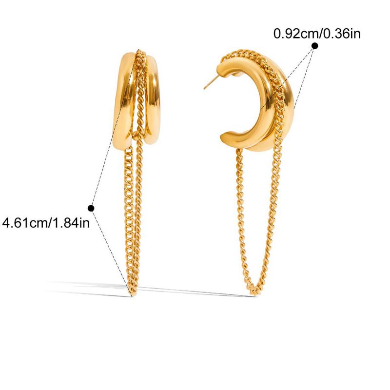 Earring #1 Stainless Steel Chain Tassel Earrings