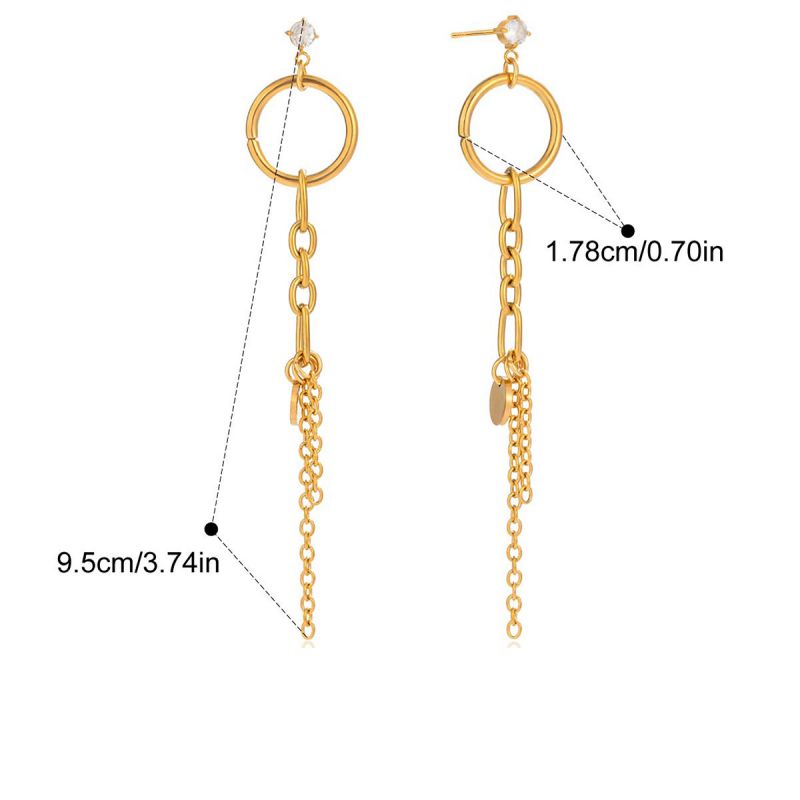 Earring #1 Stainless Steel Chain Tassel Earrings