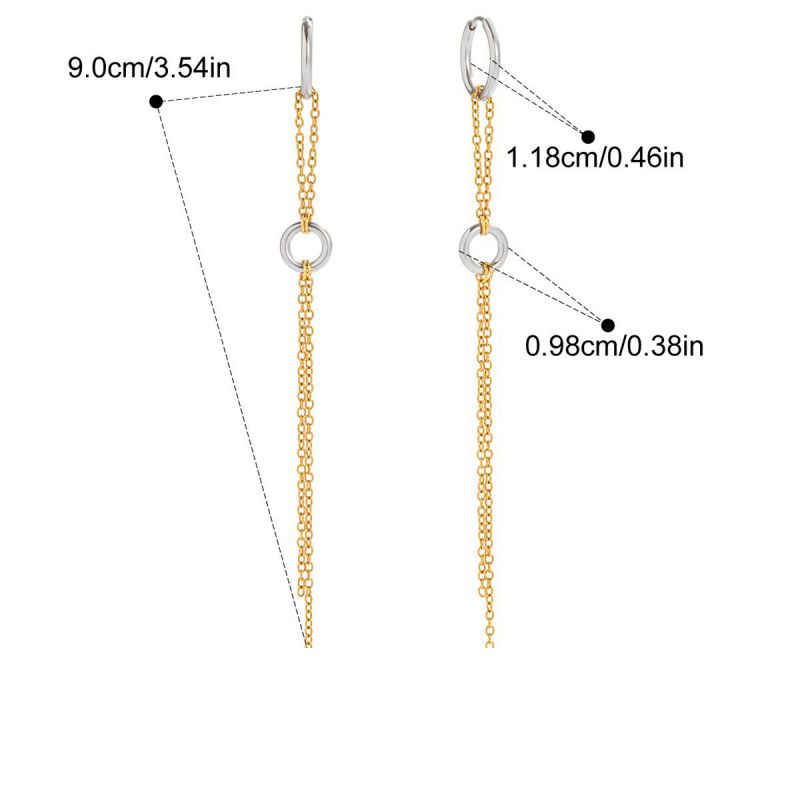 Earring #1 Stainless Steel Chain Tassel Earrings