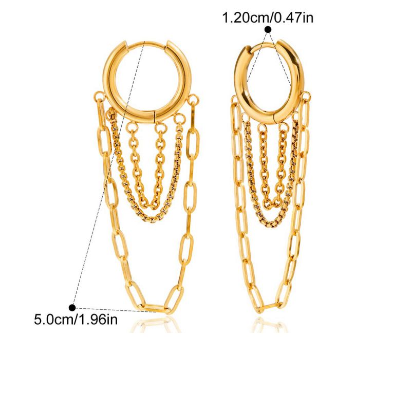 Earring #1 Stainless Steel Chain Tassel Earrings