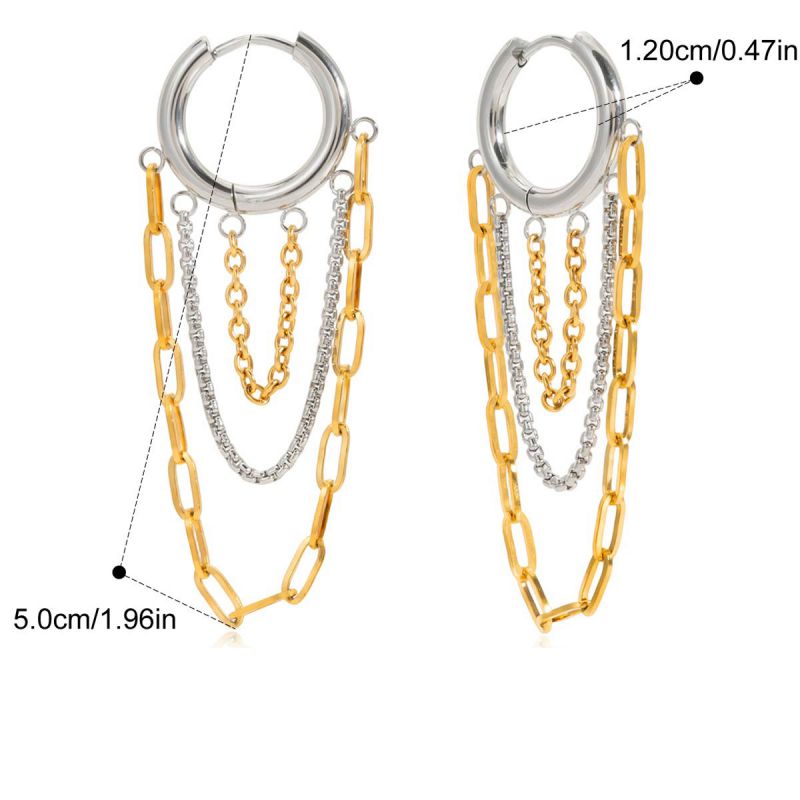 Earring #1 Stainless Steel Chain Tassel Earrings