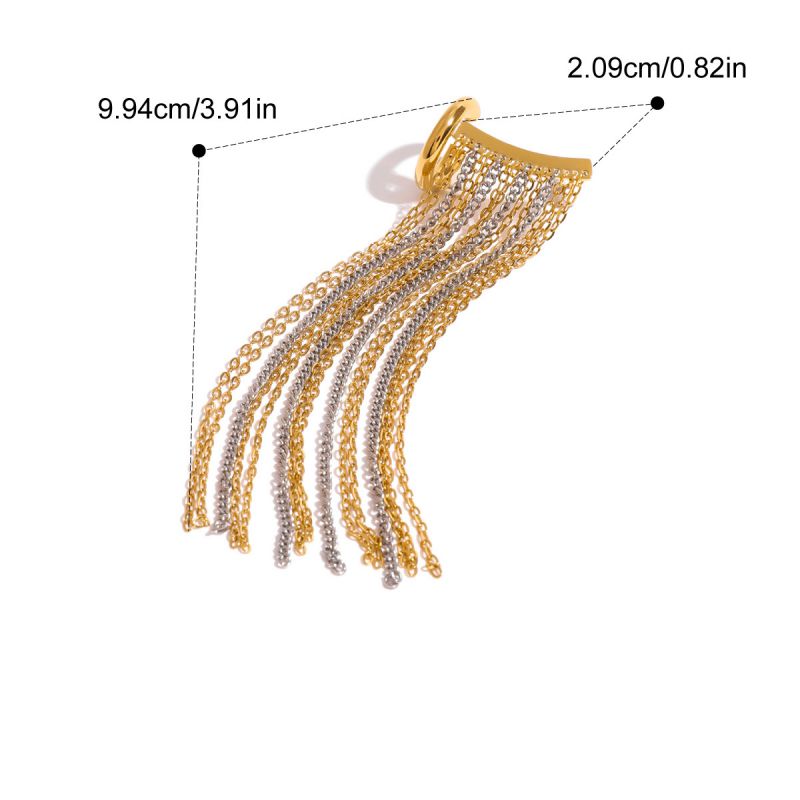 Earring #1 Stainless Steel Chain Tassel Earrings