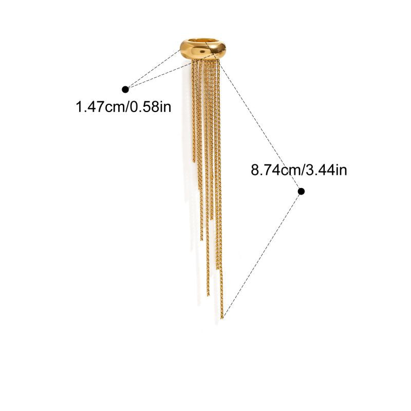 Earring #1 Stainless Steel Chain Tassel Earrings