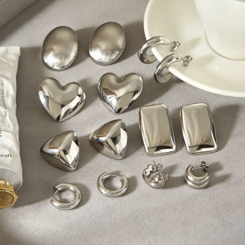 Earring #1 Stainless Steel Round Earrings