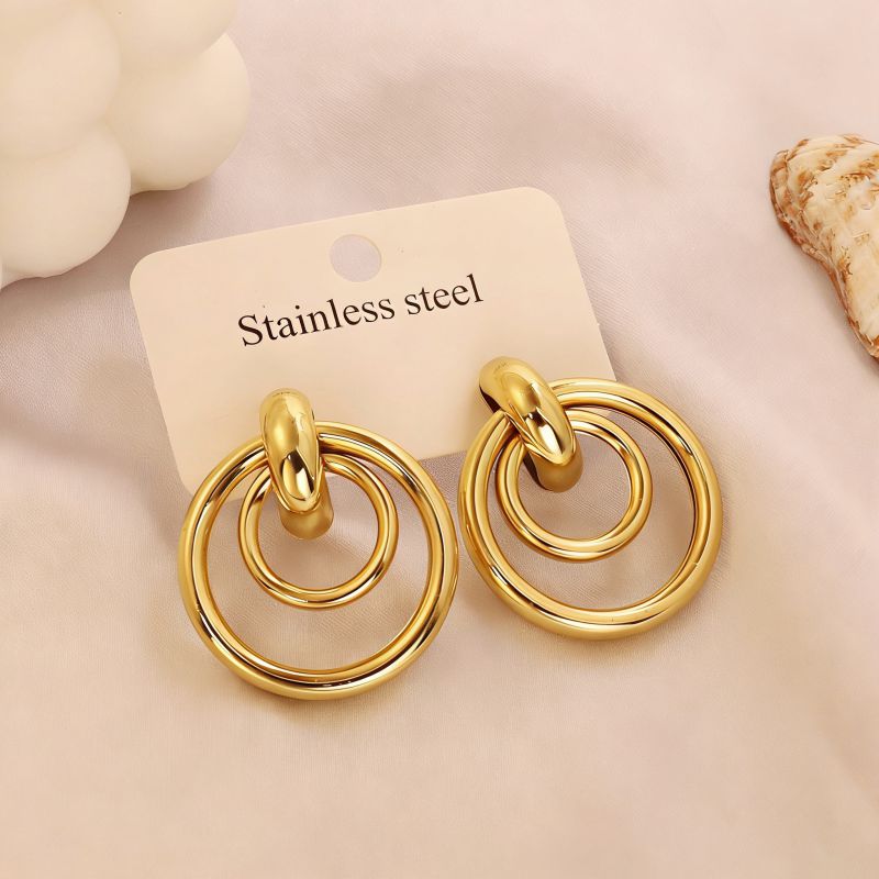 Earring #1 Stainless Steel Round Earrings