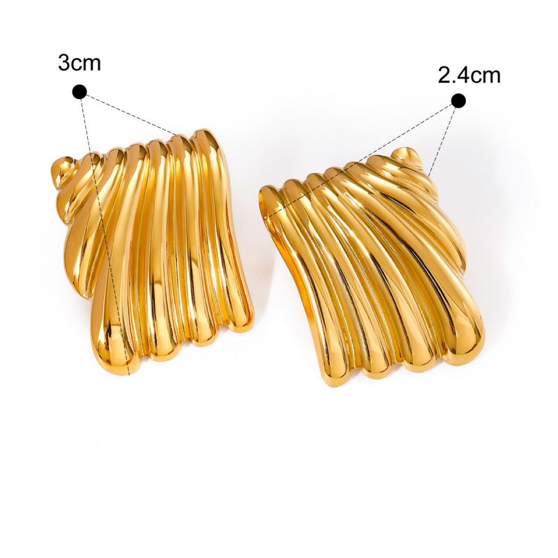 Earring 1# Stainless Steel Square Earrings