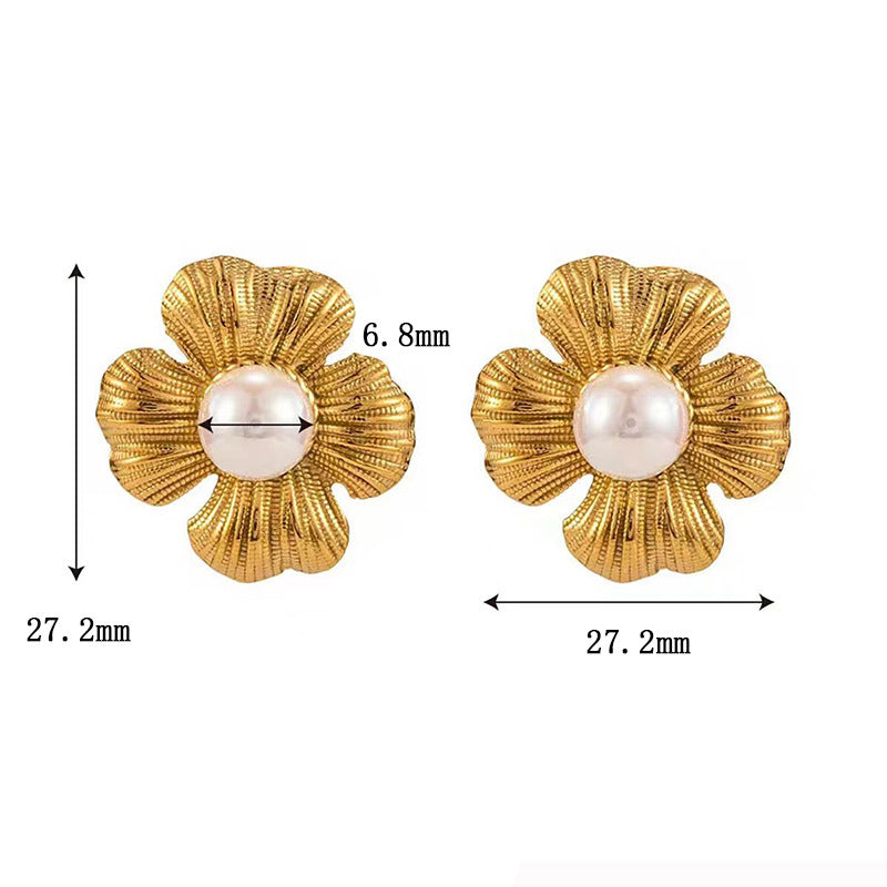 Earring #106 Titanium Steel Shell Hoop Earrings