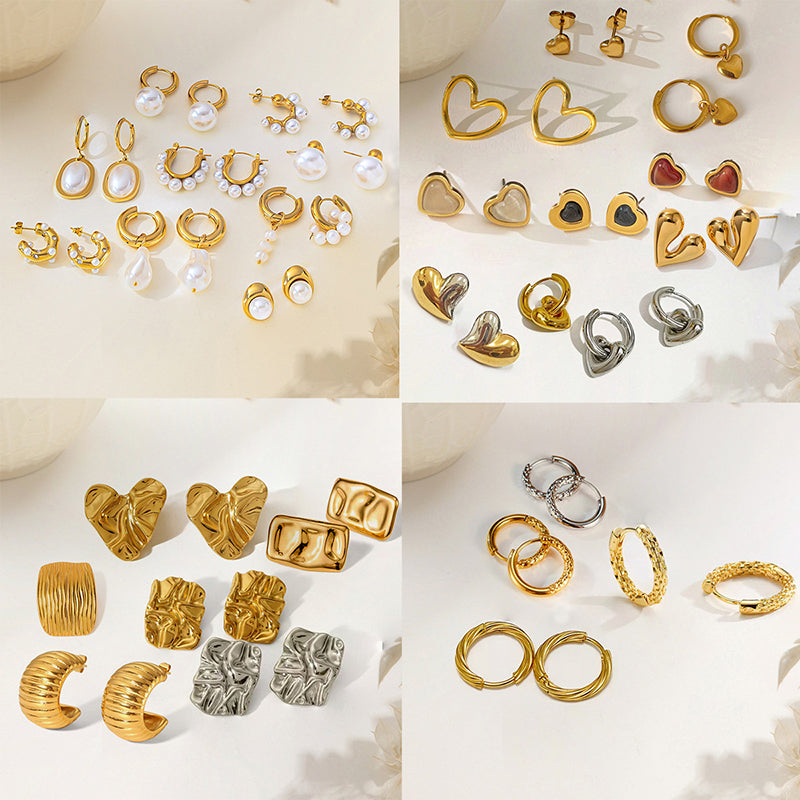 Earring #106 Titanium Steel Shell Hoop Earrings