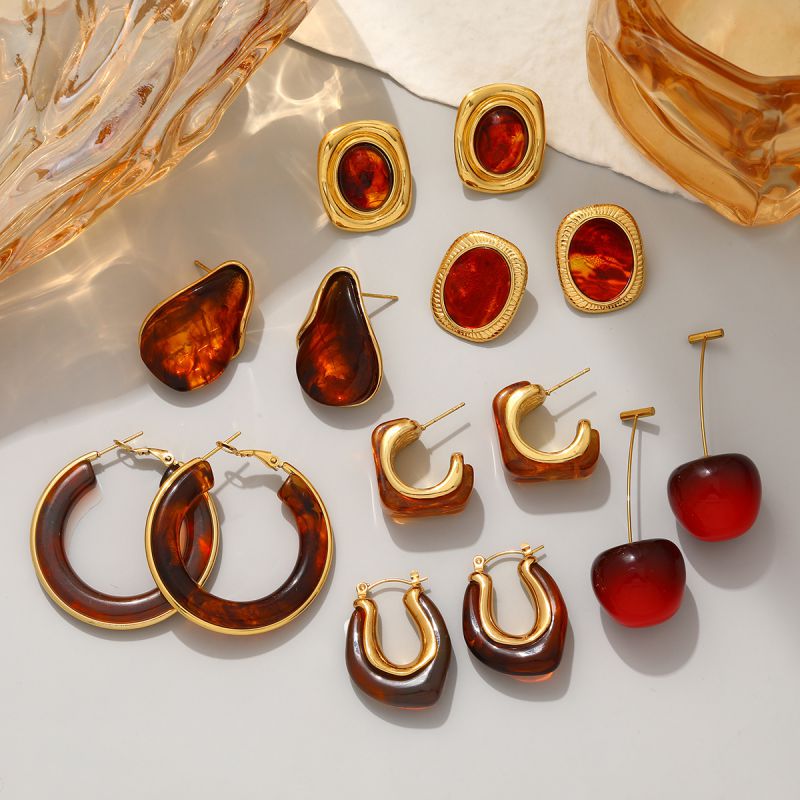 Earring #2 Stainless Steel Oval Earrings