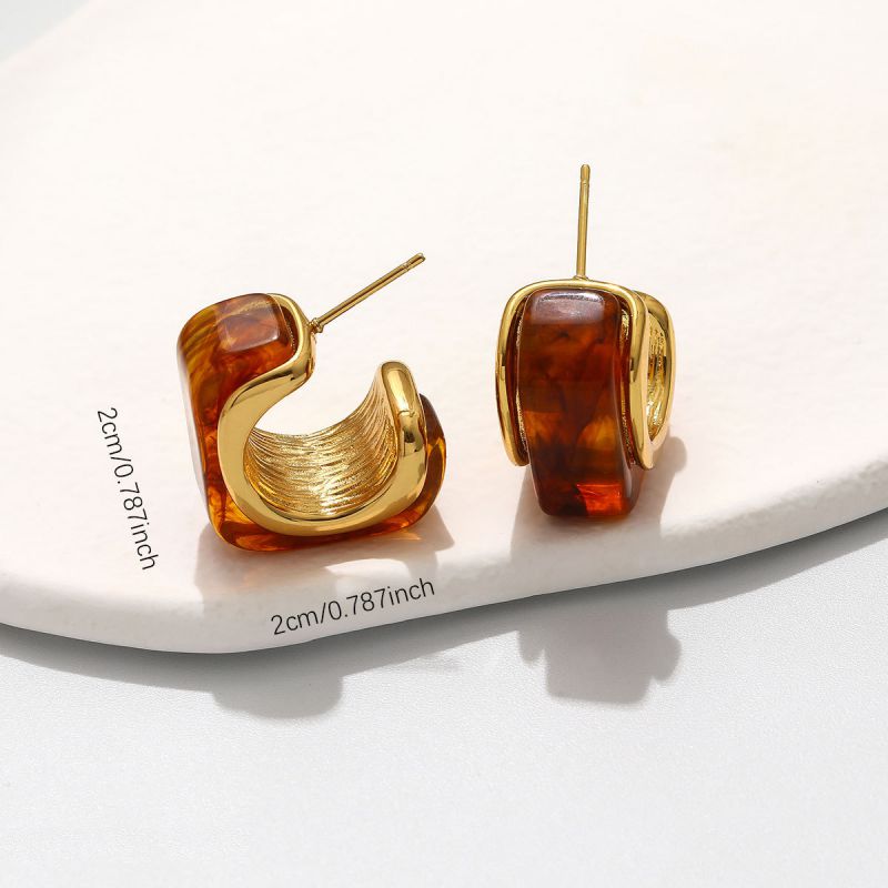 Earring #2 Stainless Steel Oval Earrings