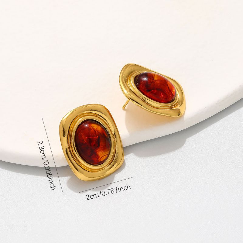 Earring #2 Stainless Steel Oval Earrings