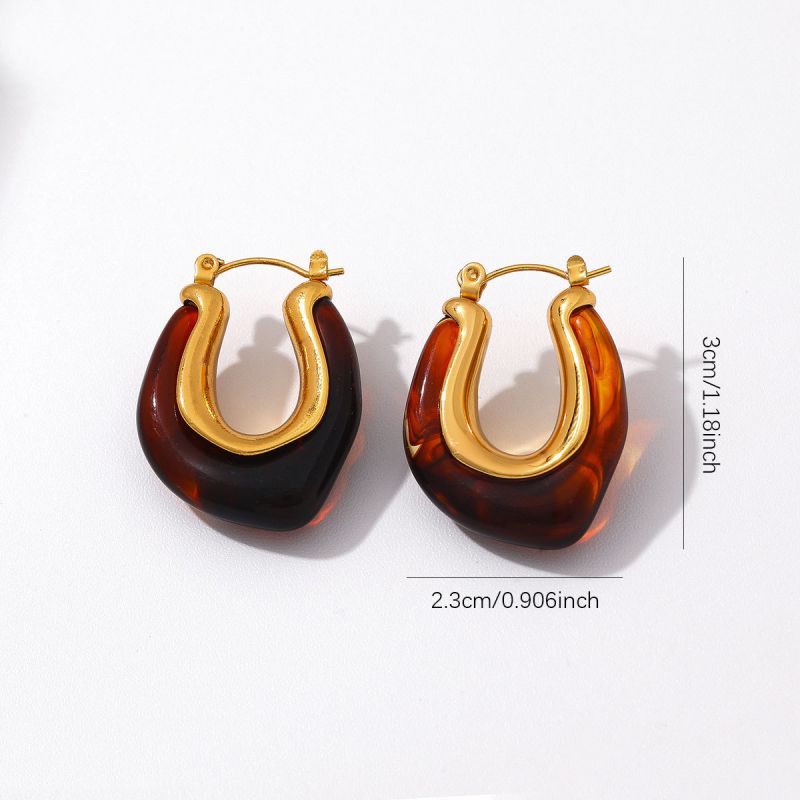 Earring #2 Stainless Steel Oval Earrings