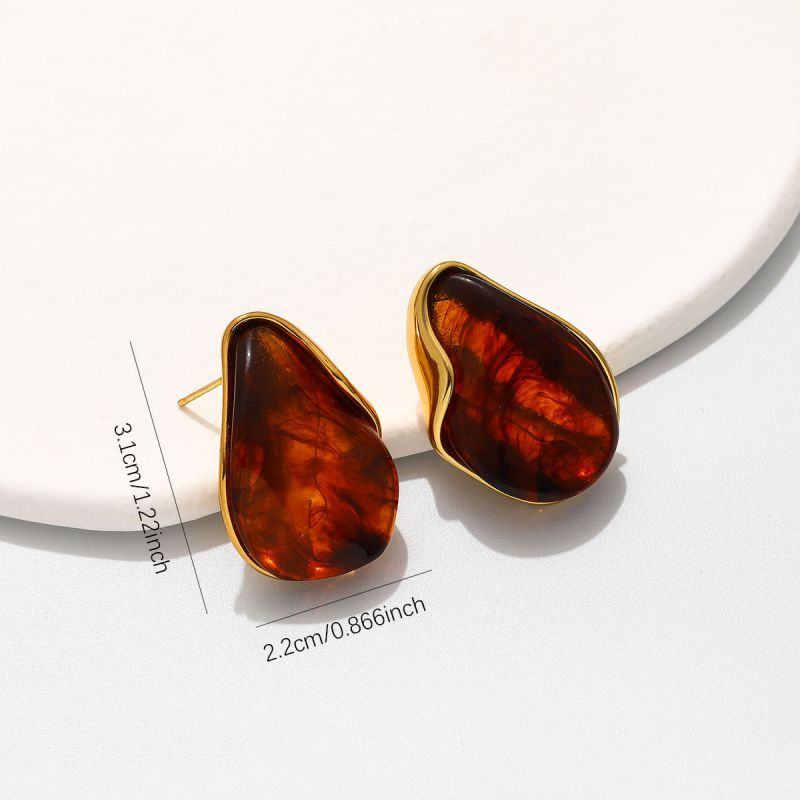 Earring #2 Stainless Steel Oval Earrings