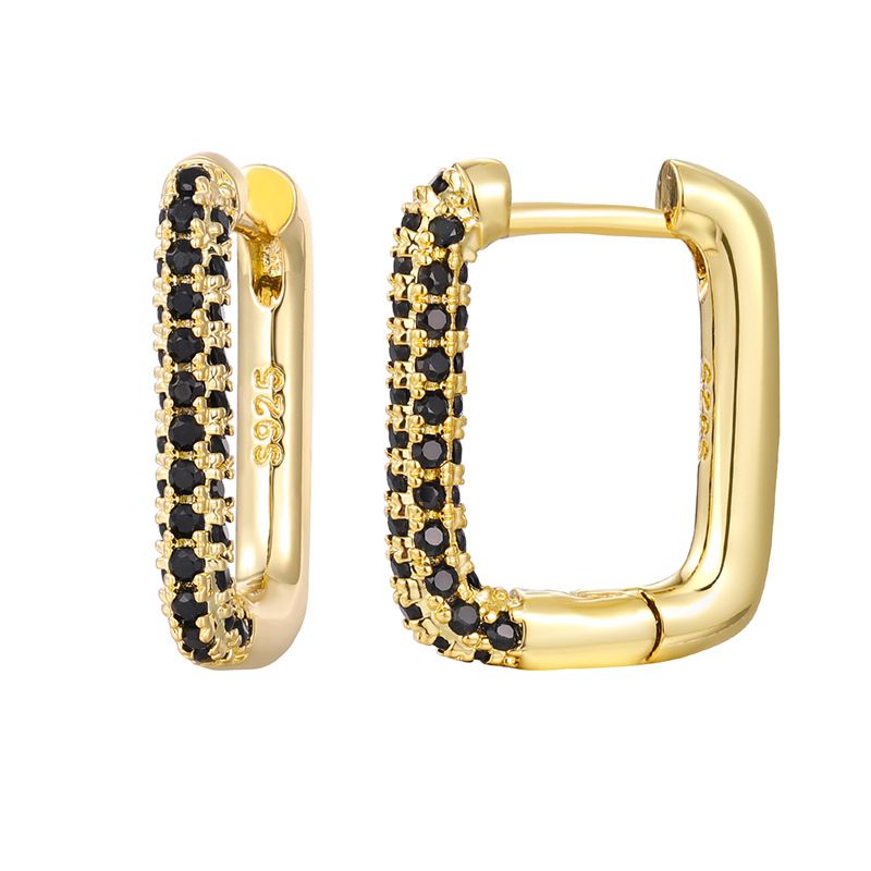 Earring #3 Copper Diamond-encrusted Round Ear Clips