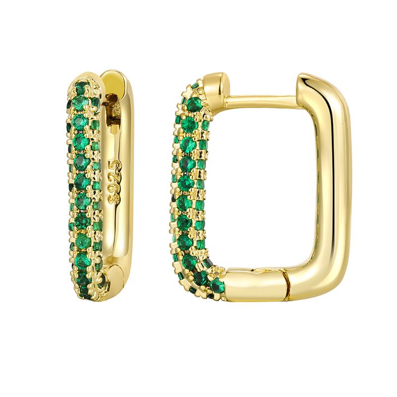 Earring #3 Copper Diamond-encrusted Round Ear Clips