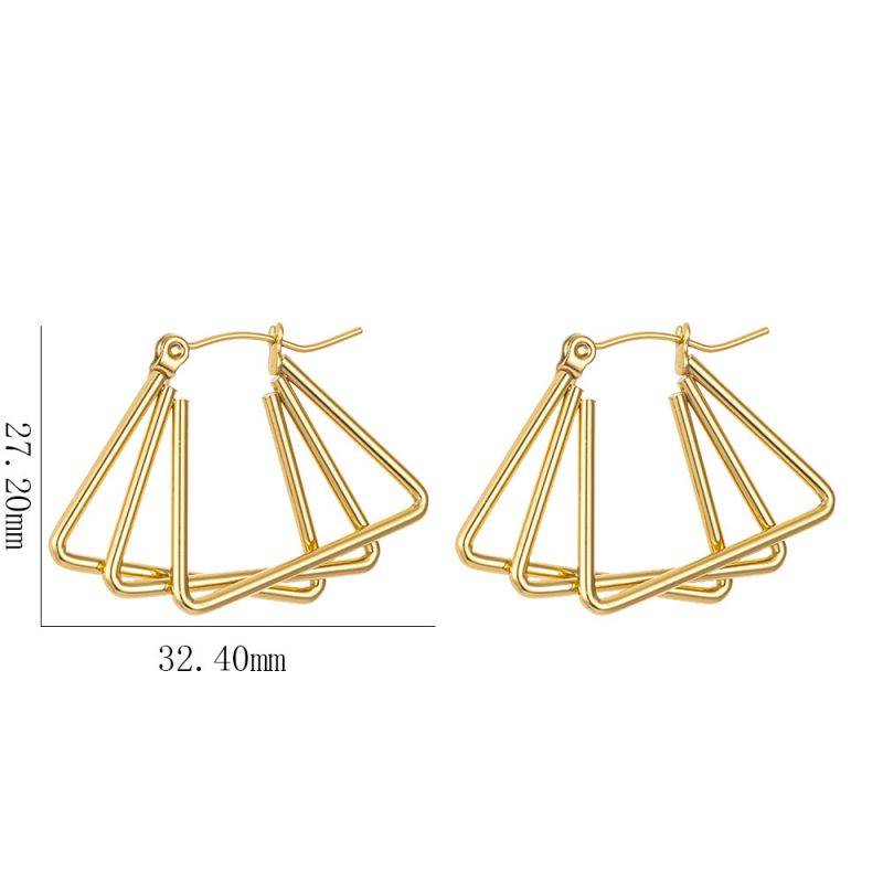 Earring #3 Titanium Steel Heart-shaped Earrings