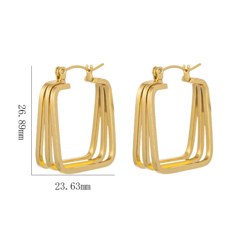 Earring #3 Titanium Steel Heart-shaped Earrings